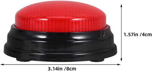 2pcs Red Alarm Sound Buttons Light Up and Sound Prank Buttons for Party Games Quiz Noise Maker in Saudi Arabia