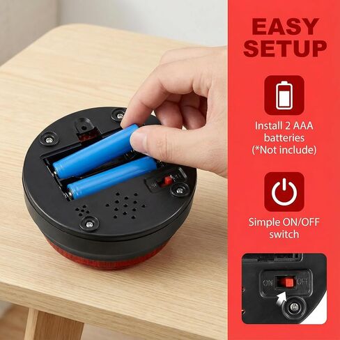 2pcs Red Alarm Sound Buttons Light Up and Sound Prank Buttons for Party Games Quiz Noise Maker in Saudi Arabia