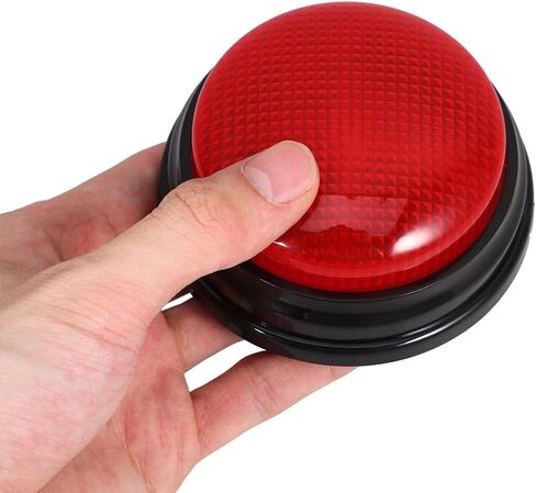 2pcs Red Alarm Sound Buttons Light Up and Sound Prank Buttons for Party Games Quiz Noise Maker in Saudi Arabia