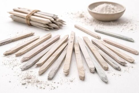 4OUR FAITH Thin Slate Pencils 200g | Natural Edible Chalk | Indian Limestone Candy Snack | Mineral-Rich Earthy Treat | Traditional Craving Satisfier in Saudi Arabia