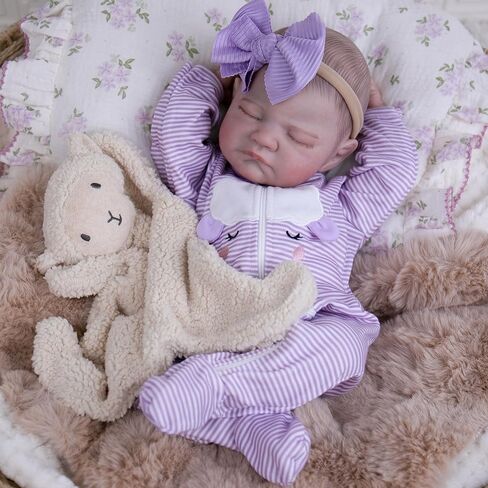 Milidool Realistic Reborn Baby Dolls - 20 Inch Lifelike Newborn Baby Doll Girl Real Life Baby Dolls with Weighted Soft Body Baby Gift with Accessories for 3+ Year Old Kids Girls Gifts, Pretend Play in Saudi Arabia