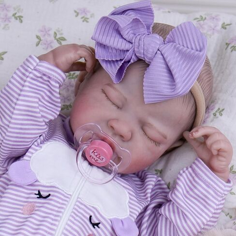 Milidool Realistic Reborn Baby Dolls - 20 Inch Lifelike Newborn Baby Doll Girl Real Life Baby Dolls with Weighted Soft Body Baby Gift with Accessories for 3+ Year Old Kids Girls Gifts, Pretend Play in Saudi Arabia