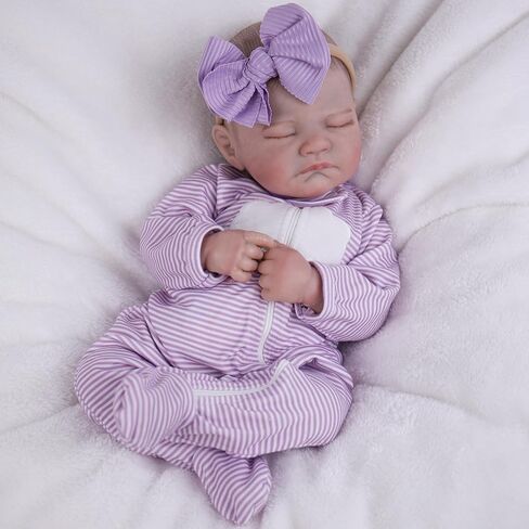 Milidool Realistic Reborn Baby Dolls - 20 Inch Lifelike Newborn Baby Doll Girl Real Life Baby Dolls with Weighted Soft Body Baby Gift with Accessories for 3+ Year Old Kids Girls Gifts, Pretend Play in Saudi Arabia