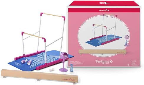 American Girl Truly Me, 18-inch Doll Playsets, Dream Routine Gymnastics Set, with Pretend Chalk 9 pcs, Ages 5+ Years in Saudi Arabia