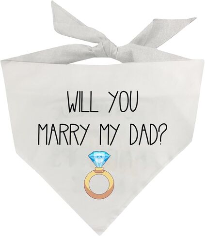 الكلب باندانا سوف تتزوج والدي، إعلان الخطوبة الكلب باندانا، مضحك صور الزفاف الدعامة، وشاح الحيوانات الأليفة الملحقات الهدايا لأصحاب محبي الكلاب in Kuwait