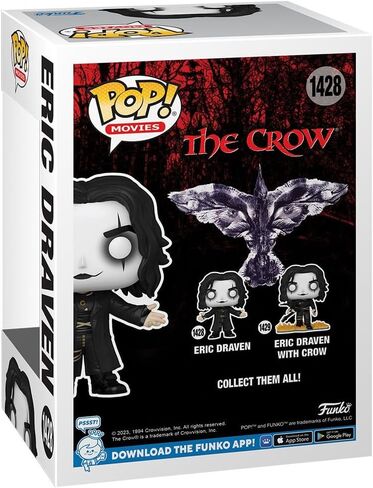 أفلام البوب: The Crow - شخصية إيريك درافين فانكو من الفينيل (مع حافظة حماية صندوقية متوافقة)، متعددة الألوان، 3.75 بوصة in Kuwait