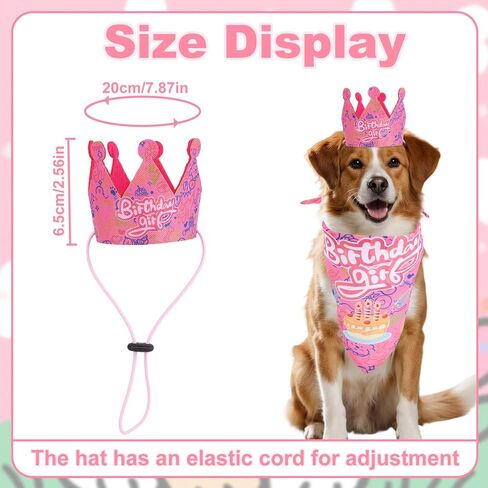 مجموعة باندانا وقبعة لعيد ميلاد الحيوانات الأليفة للكلاب والقطط، وشاح لحفلات الحيوانات الأليفة قابل للتعديل، فستان للكلاب، لوازم حفلات أعياد الميلاد، زينة لاحتفالات البنات والجراء والقطط in Kuwait