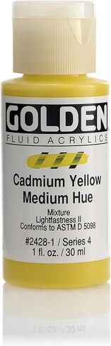 Golden Fluid Acrylics - Cadmium Yellow Medium Hue - 1 oz Bottle in Saudi Arabia