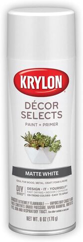 Krylon® Décor Selects Paint + Primer, Matte, White, 6 oz in Saudi Arabia