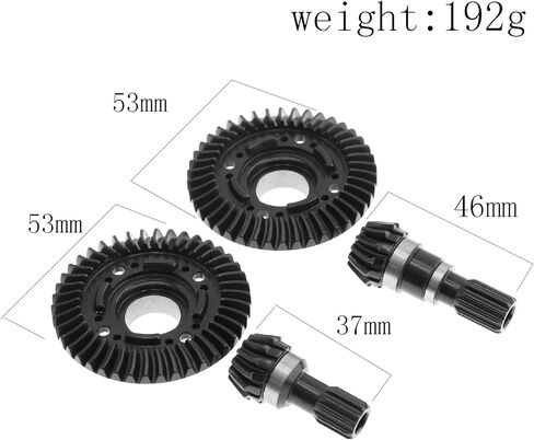 Front and Rear Differential Gear Set 42T Diff Ring Gear 13T Pinion Gear Helical Teeth 20Cr Steel for Traxxas 1/5 XMAXX X-MAXX 6S 8S Upgrade Parts in Saudi Arabia