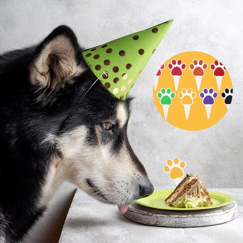 48 Pcs Paw Cake Topper, Dog Paw Cake Toppers Puppy, Birthday Cupcakes for Boys Girls Cats Dogs Birthday Party Supplies in Saudi Arabia