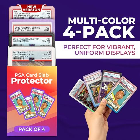 SUPERLIT PSA Gradient Slab Bumper 4 Pack Multi-Color - Guard for PSA Card Protection (Multi Pack 2) in Kuwait