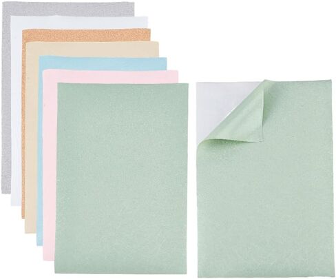 14 Sheets Dollhouse Wallpaper, 7 Colors Self Adhesive Textured Stickers Waterproof Floorboard Sticker Miniature Dollhouse Accessories for Model and DIY Decor, 8x11.8 inch in Saudi Arabia