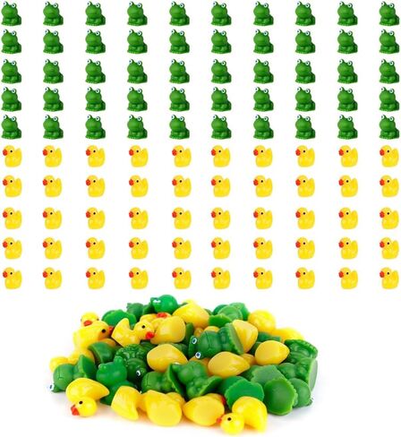 25 PCS Tiny Frogs 25 PCS Mini Resin Ducks Resin Miniature Animals for Micro Landscape Dollhouse Garden Decoration in Saudi Arabia