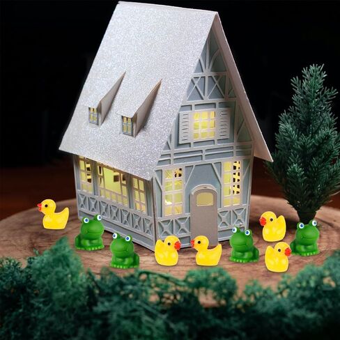 25 PCS Tiny Frogs 25 PCS Mini Resin Ducks Resin Miniature Animals for Micro Landscape Dollhouse Garden Decoration in Saudi Arabia