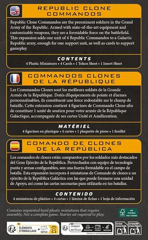 Asmodee Star Wars: Legion Republic Clone Commandos - Elite Galactic Republic Unit, Tabletop Miniatures Game, Strategy Game for Kids and Adults, Ages 14+, 2 Players, 90 Min Playtime in Saudi Arabia