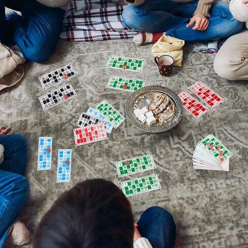 Russian Lotto Board Games Family Bingo Board Game Set of 48 Bingo Cards and 90 Wooden Chess, Great for Adults Kids Family Game Night, Halloween, School Classroom Activity, Parites in Saudi Arabia