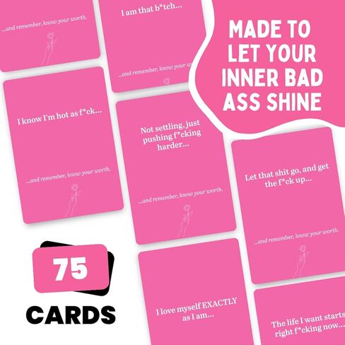 Viral Studios Know Your Worth – 75 Daily Affirmation Card Deck for Confidence, Self-Love & Empowerment – Motivational Cards with Quotes for Women, Teens & Adults – Sassy Self-Care Gift in Saudi Arabia