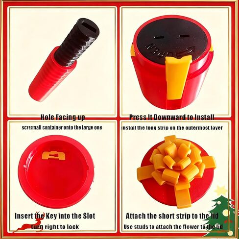 Annoying Nested Screw Gift Box, Annoying Gift Box, Prank Gift Boxes, Money Puzzle Boxs for Cash Gift, Reusable Prank Gift Packaging for Birthday, Christmas & Fun Party Game (red) in Saudi Arabia