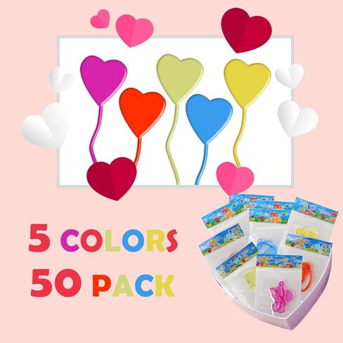 50PCS Valentines Day Gifts for Kids Classroom Prizes, Heart Shape Sticky Hands Stretchy Toys for Valentines Party Favors, Kids Valentines Day Gifts for School Exchange for Girls Boys in Saudi Arabia