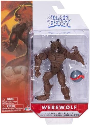 شخصية ألعاب JAKKS Pacific Altered Beast Werewolf مقاس 4.5 بوصة تتضمن كرة روحية، بني in Saudi Arabia