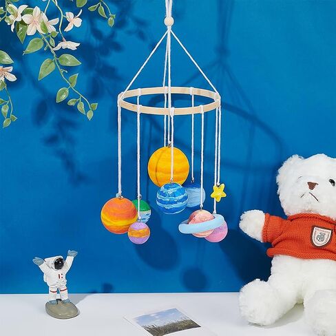 WEBEEDY DIY Solar Foam Ball Wall Hanging Kit DIY Solar System Model Project Kit with Polystyrene Spheres Ball,Pigment,Brushes for Hanging Space Project Party Decor Christmas Birthday Gift in Saudi Arabia