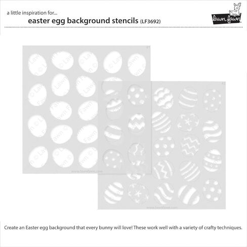 Lawn Fawn LF3692 Easter Egg Background Stencils in Saudi Arabia