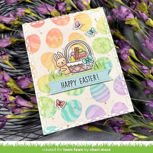 Lawn Fawn LF3692 Easter Egg Background Stencils in Saudi Arabia