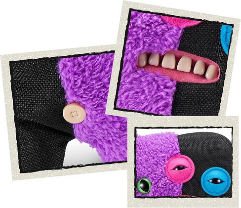 لعبة Fuggler Misfit Monsters 23 سم السلسلة 1 من زورو، لعبة قطيفة مضحكة للوحش القبيح (Reeko & Annoyed Alien - أرجواني وأسود) in Kuwait