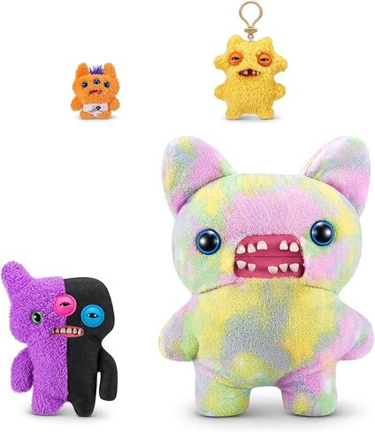 لعبة Fuggler Misfit Monsters 23 سم السلسلة 1 من زورو، لعبة قطيفة مضحكة للوحش القبيح (Reeko & Annoyed Alien - أرجواني وأسود) in Kuwait