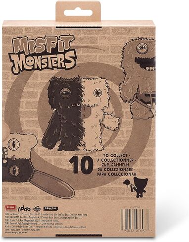 لعبة Fuggler Misfit Monsters 23 سم السلسلة 1 من زورو، لعبة قطيفة مضحكة للوحش القبيح (Reeko & Annoyed Alien - أرجواني وأسود) in Kuwait