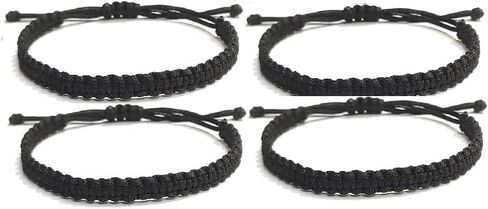 Generic Kala Dhaga Raksha Sutra Nazar Dhaga Evil Eye Protection Thread خيط الحرير الديني (أسود) (عبوة من 4) من S,S Store in Kuwait