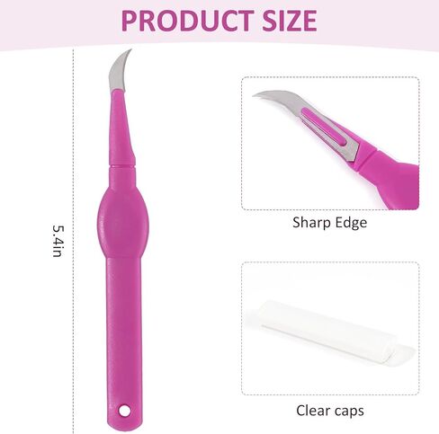 2pcs Sewing Seam Ripper with Plastic Cap, Curved Blade Soft Grip Handle, Thread Cutter for Sewing, Craft and Needlework in Saudi Arabia
