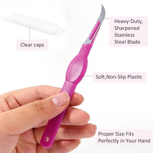 2pcs Sewing Seam Ripper with Plastic Cap, Curved Blade Soft Grip Handle, Thread Cutter for Sewing, Craft and Needlework in Saudi Arabia