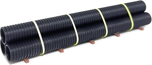 HO Scale Model Railroad Corrugated Pipe, 6 inch, 1:87 Scale, Black in Saudi Arabia