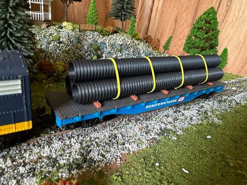 HO Scale Model Railroad Corrugated Pipe, 6 inch, 1:87 Scale, Black in Saudi Arabia