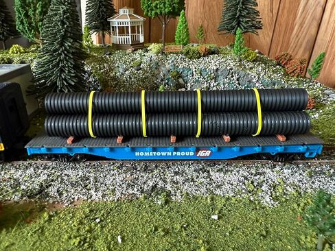 HO Scale Model Railroad Corrugated Pipe, 6 inch, 1:87 Scale, Black in Saudi Arabia