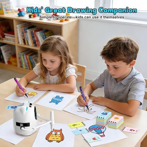 روبوت رسم للأطفال، لعبة رسم تعليمية تعليمية، لعبة دودل بوت، 3 4 5 6 7 8 سنوات هدية عيد ميلاد للأولاد والبنات، ألعاب أطفال للأعمار من 5 إلى 7 سنوات in Kuwait