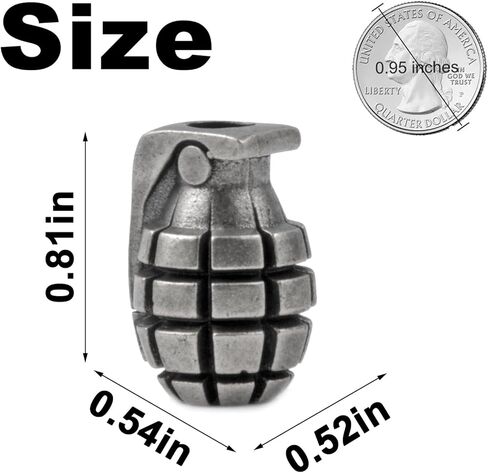 Knife Lanyard Beads - Lost-Wax Cast Paracord Bead for Knife, w/ 550-Slot, Brass Paracord Beads for EDC/Survival Kits, Zipper Mods & Tactical Rigging | Men's Gift Kit (FD-037-B) in Saudi Arabia