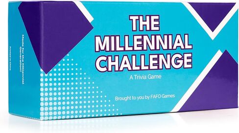 The Millennial Challenge - 90s and 00s Trivia Game with 600 Trivia Cards - Pop Culture, Trivia Game with Movies, Music, TV Shows - Ideal for Game Night, Christmas, Birthday, or Gift in Saudi Arabia