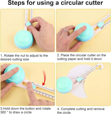 Circular Paper Cutter, Trimmer, Round Cutter with Blades, Circle Adjustable for DIY Arts and Crafts in Saudi Arabia
