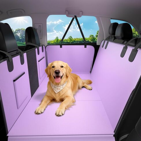غطاء مقعد سيارة للكلاب للمقعد الخلفي، أرجوحة سفلية مقاومة للماء مقاس 52 × 65 بوصة مع أغطية جانبية، شديدة التحمل بوزن 450 رطل، واقي من جلد البولي يوريثان غير قابل للانزلاق ومقاوم للخدش لسيارات الدفع الرباعي والشاحنات وسيدان ليلك in Kuwait