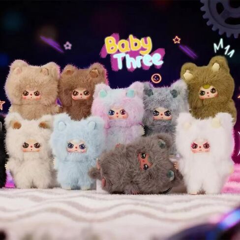 صندوق مخملي طويل من سلسلة Baby Three Wa الطويلة (1 من 9 أنماط محتملة) مجسمات لطيفة ألعاب قابلة للجمع هدايا عيد الميلاد (قطعة واحدة - صندوق أعمى) in Kuwait