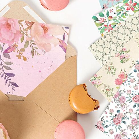 Scrapbooking Paper 12x12inch, 24 Sheets Single Sided Vintage Floral Pattern Paper, 12 Designs Collection Decorative Craft for Card Making Scrapbook DIY Card Making Photo Album (Pink, 12''12) in Saudi Arabia