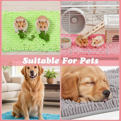 8 Pcs Guinea Pig Liner Washable Rabbit Cage Liner 16x12 Inch Guinea Pig Fleece Mats Reusable Bedding Pee Pads for Small Animals, Bunny (Gray, Green, Pink, Blue) in Saudi Arabia