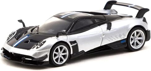 باجاني هوايرا بي سي جريجيو ميركوريو فضي معدني وأسود مع خطوط Global64 Series 1/64 Diecast Model Car من Tarmac Works T64G-TL014-SL in Saudi Arabia