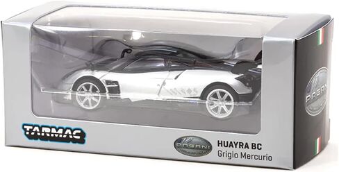 باجاني هوايرا بي سي جريجيو ميركوريو فضي معدني وأسود مع خطوط Global64 Series 1/64 Diecast Model Car من Tarmac Works T64G-TL014-SL in Saudi Arabia