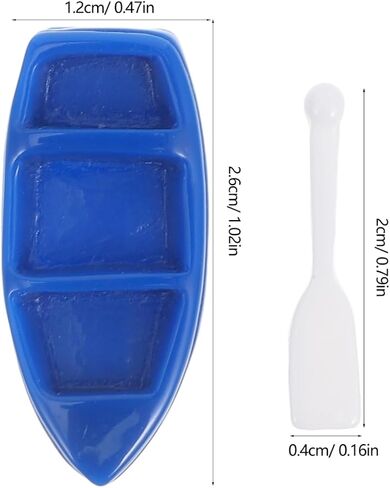 LALAFINA 20 Set Miniature Resin Rowboat with Oars Ocean Theme Boat Ornaments for Dollhouse Decor DIY Craft Projects Summer Cake Toppers in Saudi Arabia