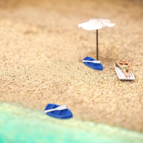 LALAFINA 20 Set Miniature Resin Rowboat with Oars Ocean Theme Boat Ornaments for Dollhouse Decor DIY Craft Projects Summer Cake Toppers in Saudi Arabia