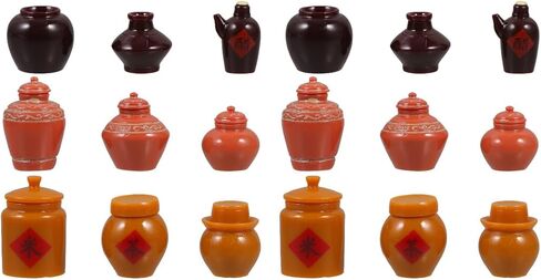 LOGOFUN 18 pcs Doll House Miniature Jar Mini Jar Model Tiny Jar Prop Small Jar Toy for Mini House Micro Landscape Decorations in Saudi Arabia